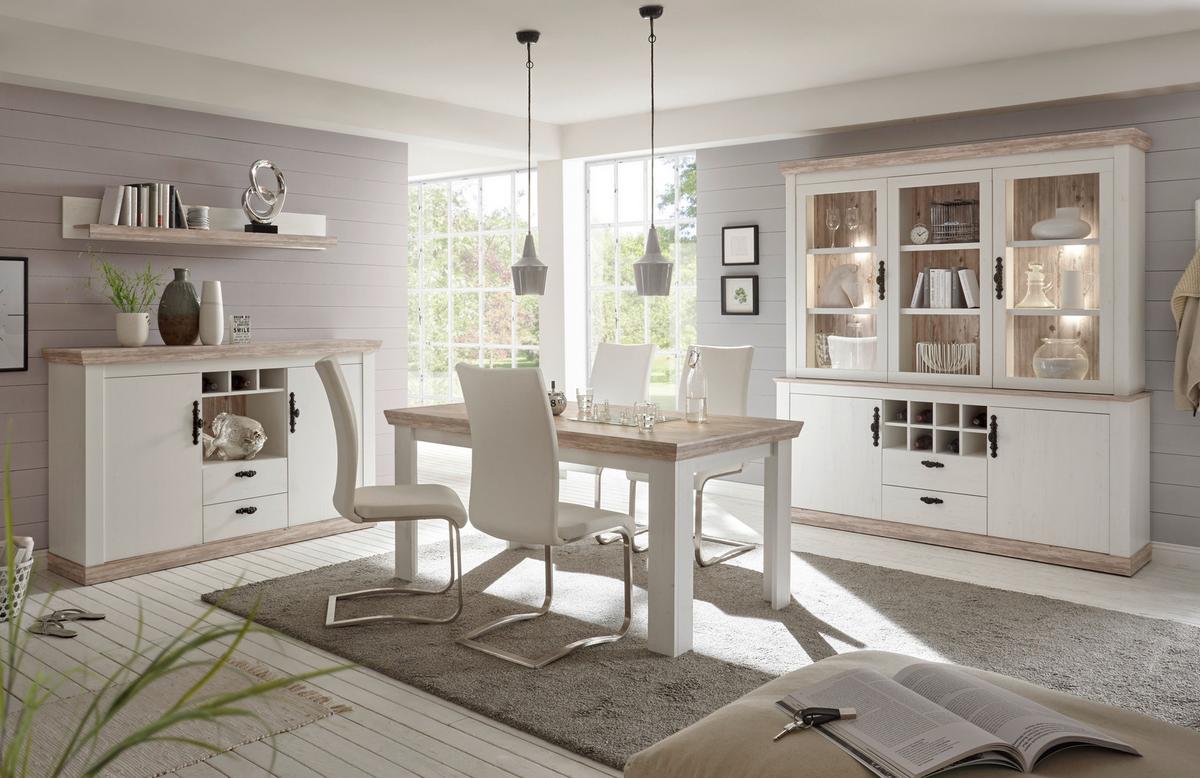 Sideboard Florenz Hellbraun/Pinienfarben B:167cm - Hellbraun/Pinienfarben, Design, Holzwerkstoff (167/104/44cm) - MID.YOU