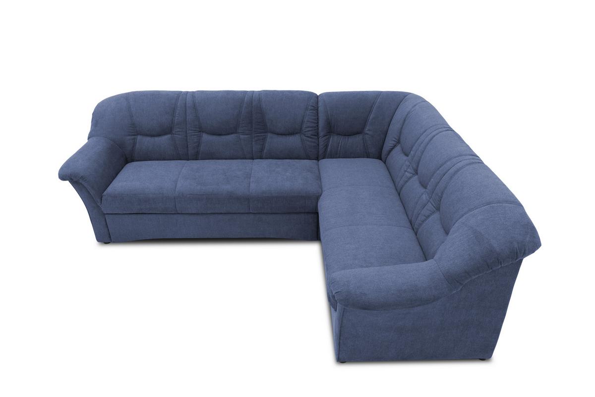 Ecksofa Sarafina Dunkelblau S: 240x190 Cm - Schwarz/Dunkelblau, KONVENTIONELL, Textil (240/190cm) - MID.YOU