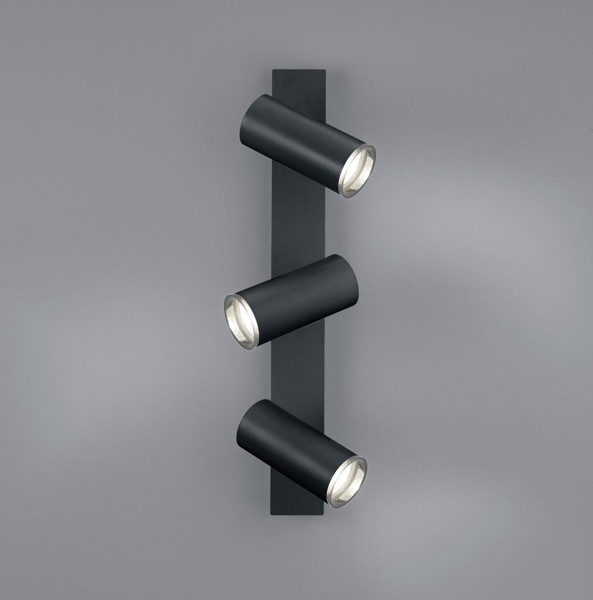 Deckenleuchte 70577/3-06 - Schwarz, KONVENTIONELL, Metall (50/20cm) - Hell