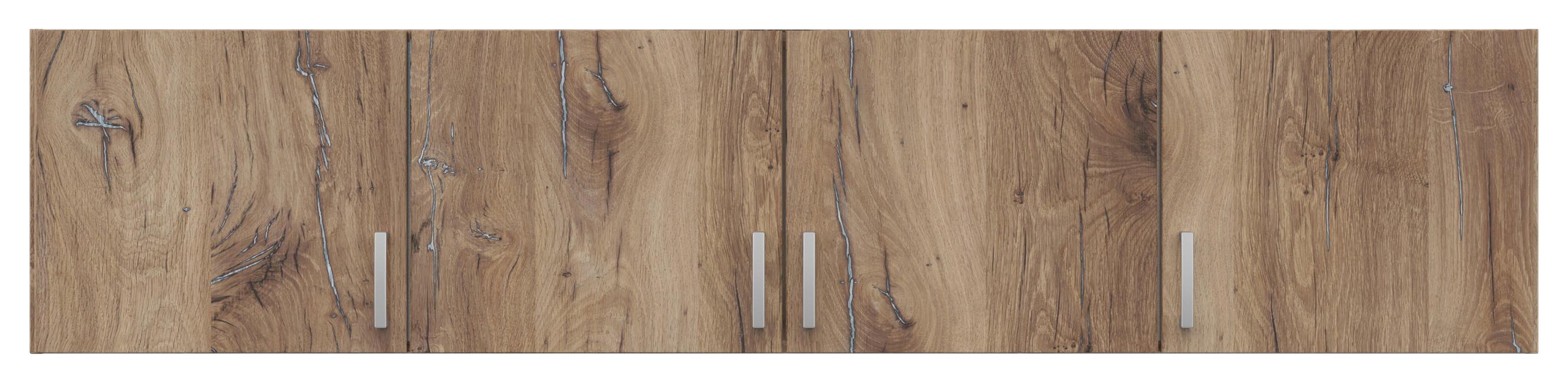 Nástavec BRANDO 181cm dekor dub Flagstaff - barvy dubu/barvy stříbra, Konvenční, kompozitní dřevo/plast (181/39cm)