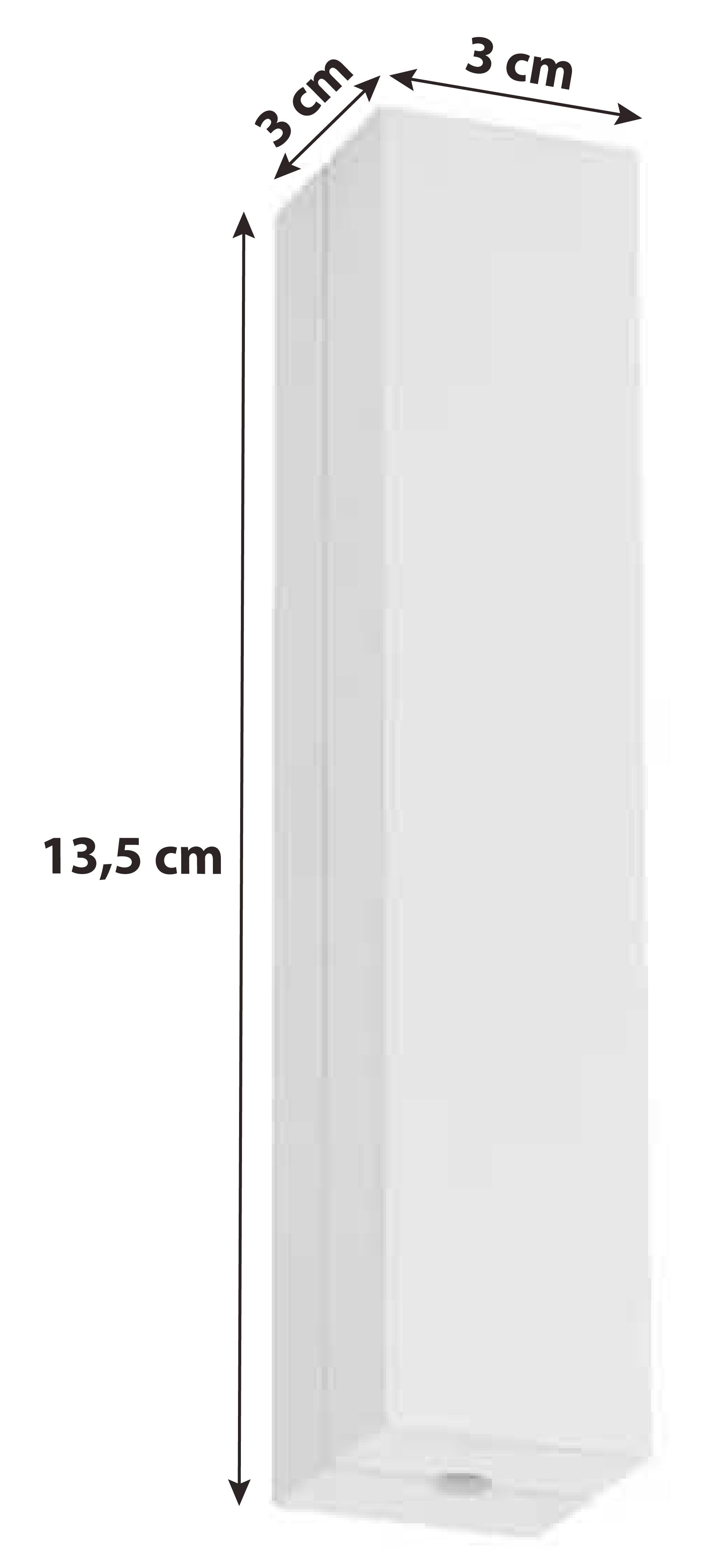 Kabelkanal für Schienensystem Duoline 3x3x13,5 cm in Weiß - Weiß, Design, Kunststoff (3/3/13,5cm) - Trio Leuchten