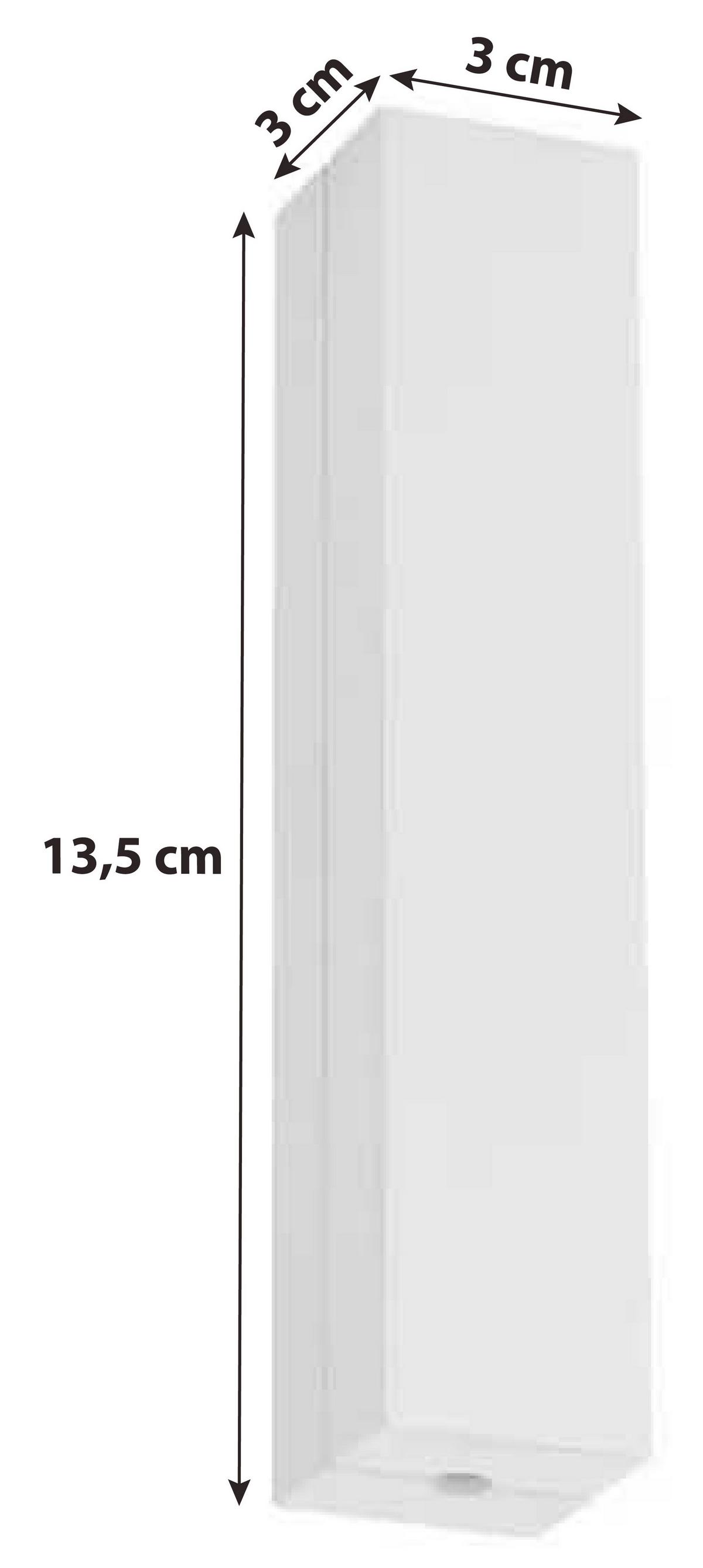 Kabelkanal für Schienensystem Duoline 3x3x13,5 cm in Weiß - Weiß, Design, Kunststoff (3/3/13,5cm) - Trio Leuchten