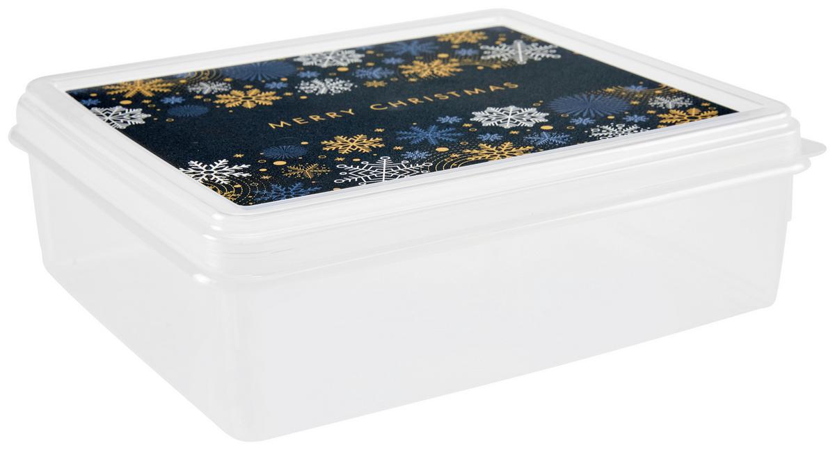 Keksdose Dalas Ca. 2,5 L - Blau/Transparent, KONVENTIONELL, Kunststoff (20/7,7/23cm)