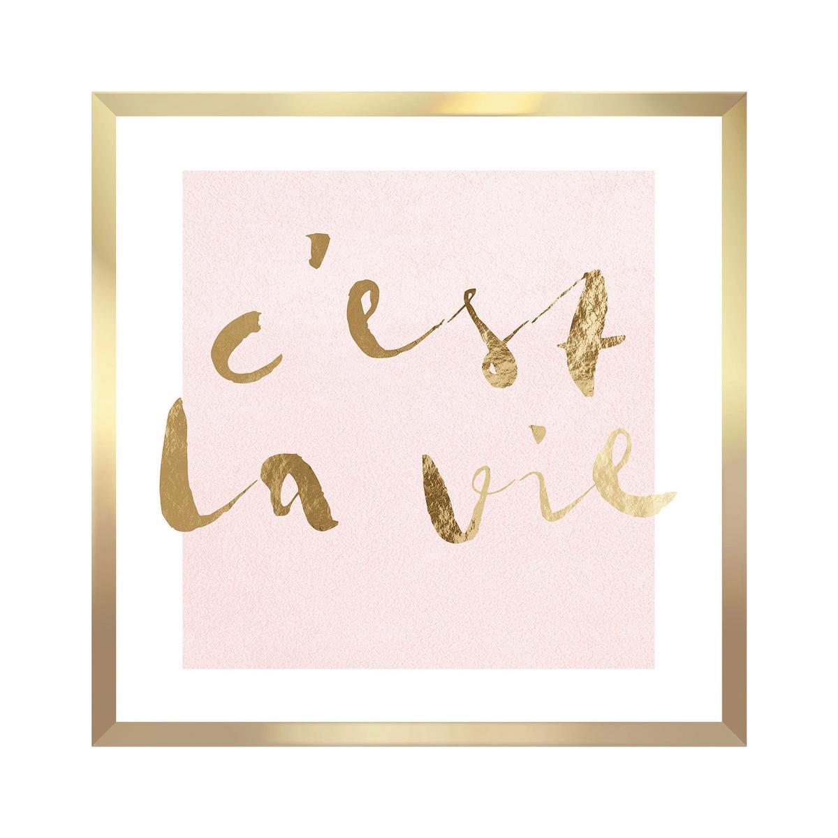 OBRAZ VOUS II - bílá/pink, kompozitní dřevo/papír (30/30cm) - Modern Living