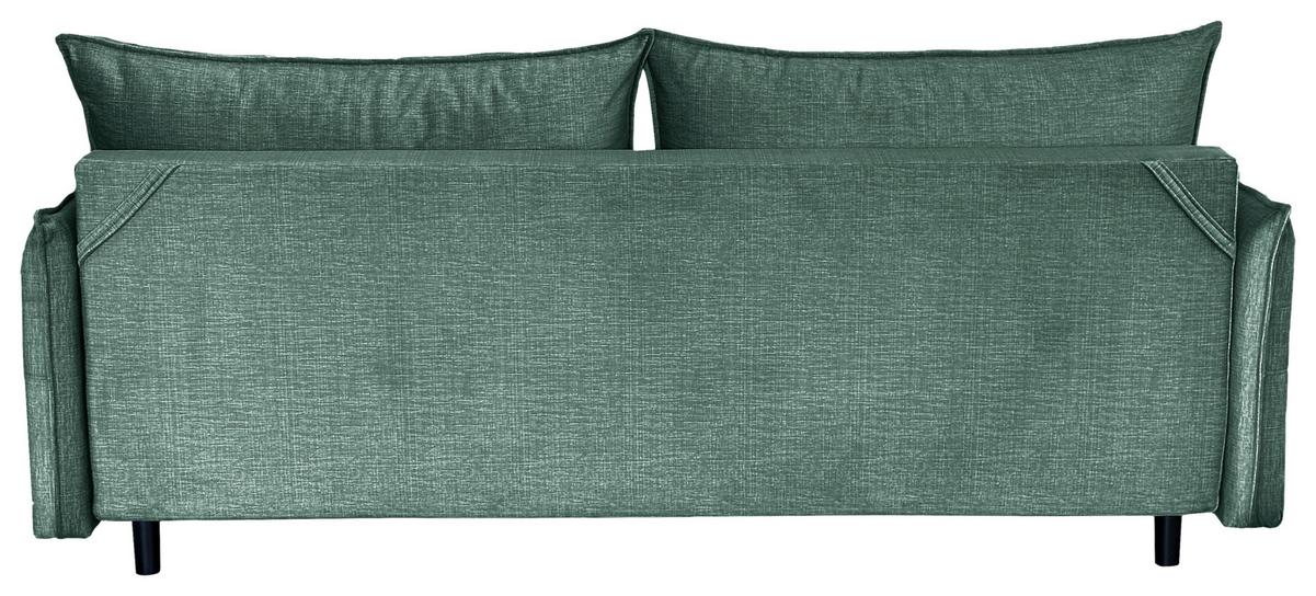 Schlafsofa Melody - Schwarz/Mintgrün, Design, Textil (216/96/102cm) - MID.YOU