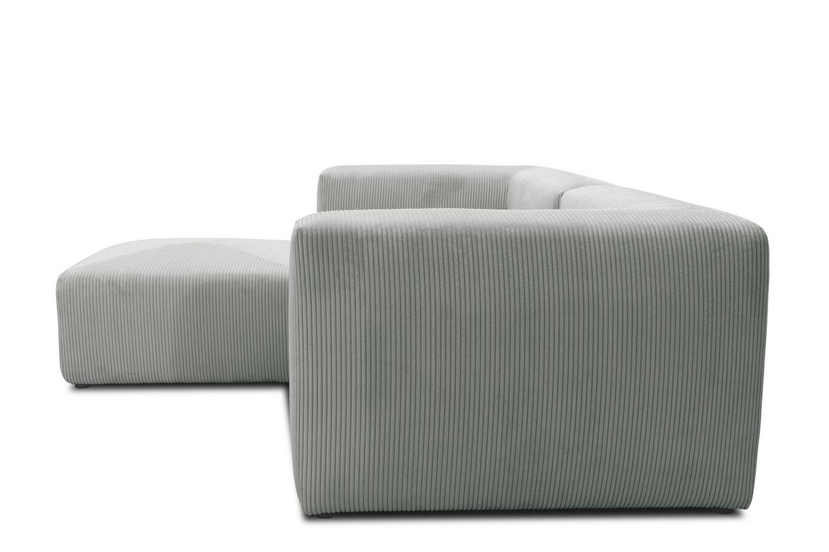 Ecksofa Hellgrau B: 216 Cm - Hellgrau/Schwarz, Design, Textil (216/69/193cm) - MID.YOU