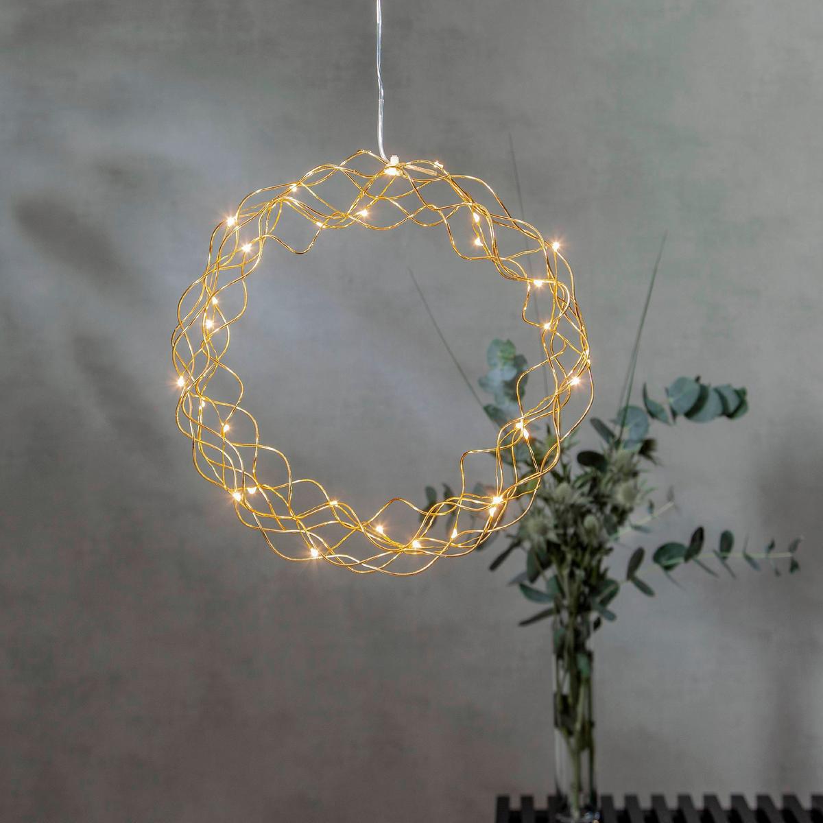 LED-Dekoleuchte 411014 Curly - Transparent/Messingfarben, Basics, Metall (60cm) - Eglo