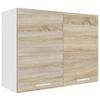 Küchenoberschrank Esilo 80 Cm Weiß/eiche Dekor - Weiß/Sonoma Eiche, KONVENTIONELL, Holzwerkstoff (80/60/31cm) - MID.YOU