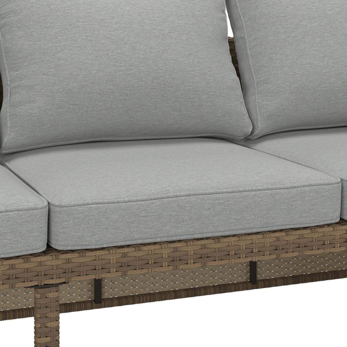 Loungegarnitur Bellagio - Gelb/Grau, MODERN, Kunststoff/Textil (178/67,5/67,5cm) - Beldano