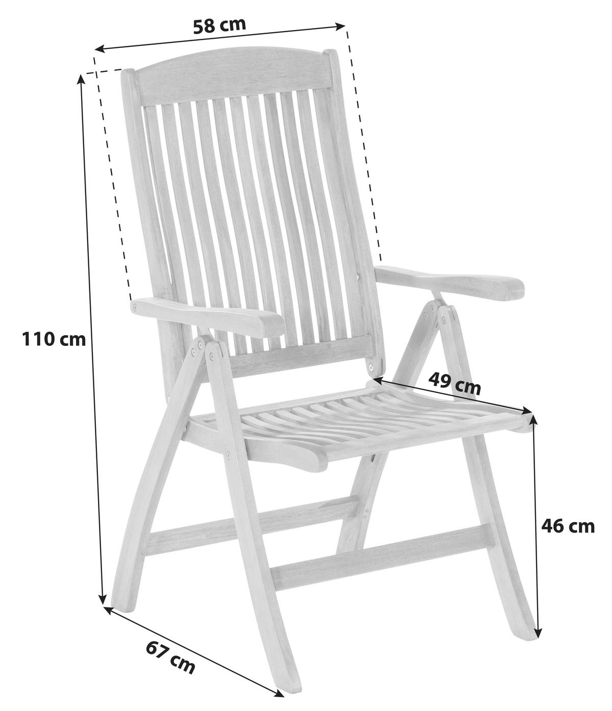 Gartengarnitur 7-Tlg. Maracaibo Echtholz - Naturfarben, KONVENTIONELL, Holz - Gardenson