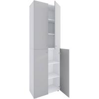 Aktenschrank Lona Grau, Weiß B: 70 cm - Weiß/Grau, Design, Holzwerkstoff (70/220/39cm) - MID.YOU