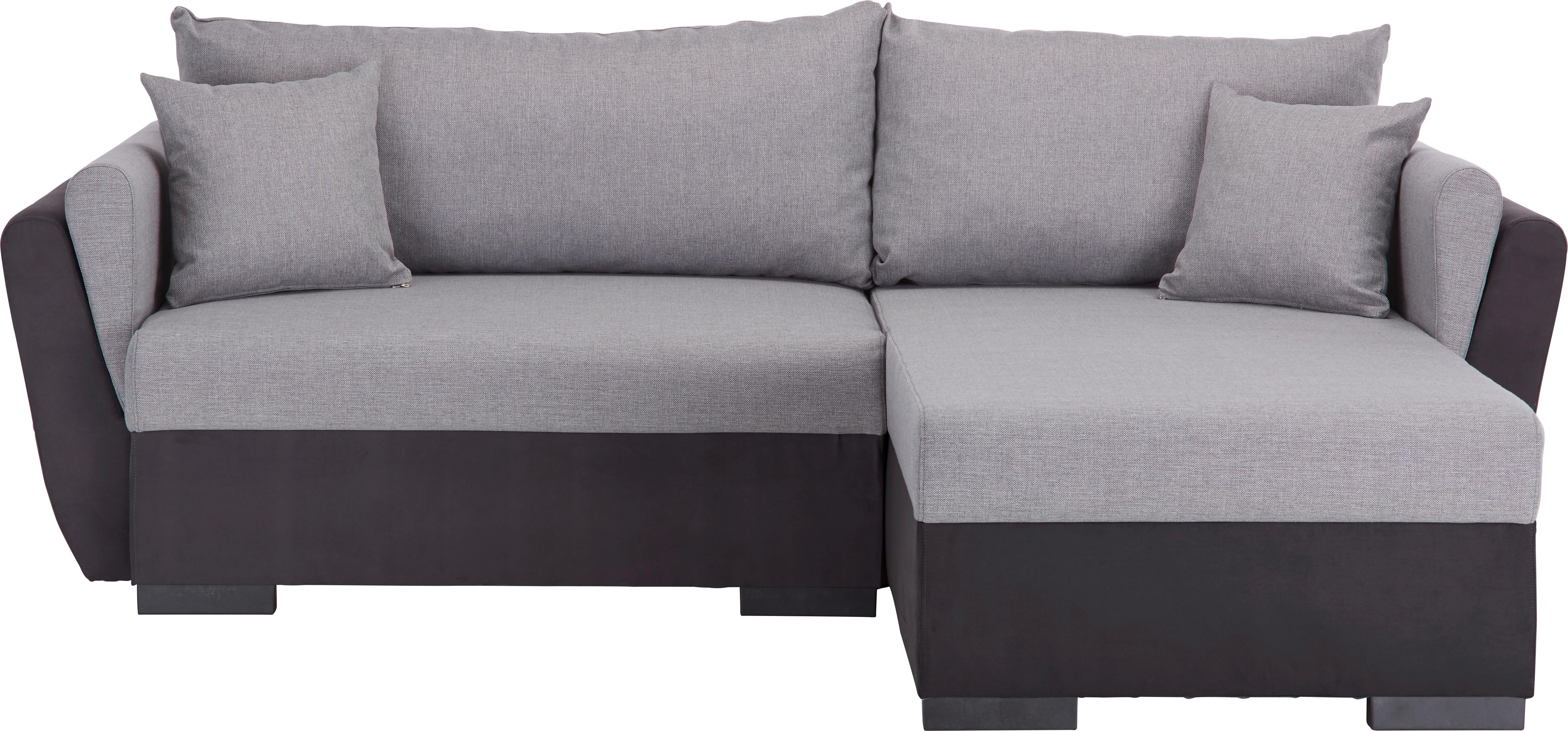 Sedacia Súprava Lugano - čierna/sivá, Moderný, textil/plast (230/167cm) - Based