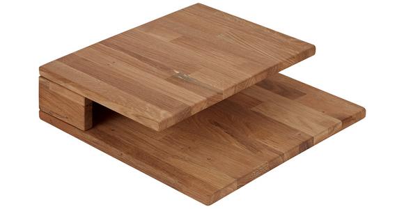 Nachtkästchenaufsatz Eiche Massiv H: 11 cm Moon - Eichefarben, Trend, Holz (42/11cm) - Luca Bessoni