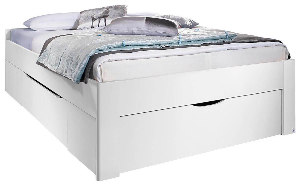 Stauraumbett Mit Bettkasten 140x200 Cm Scala Weiß - Weiß, MODERN, Holzwerkstoff (140/200cm) - Rauch Möbel