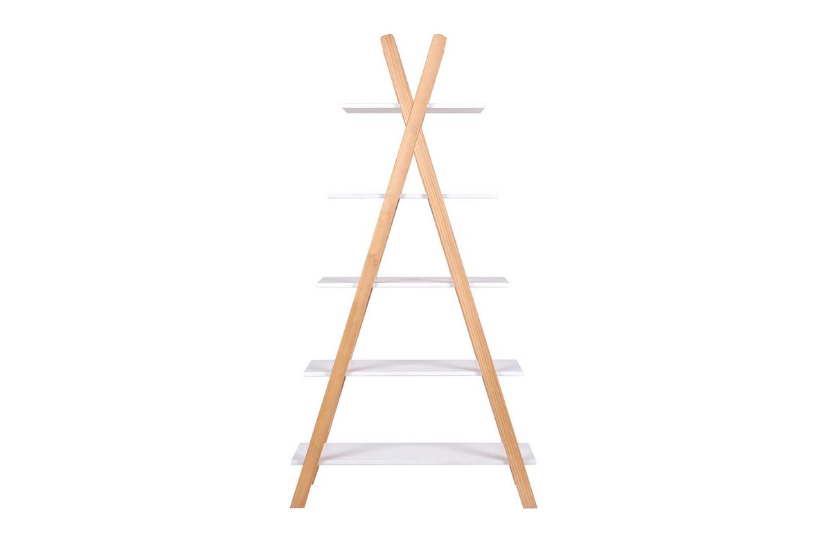 REGAL Naturfarben/Weiß B: 90cm - Naturfarben/Weiß, Design, Holz/Holzwerkstoff (90/170/35cm) - Livetastic