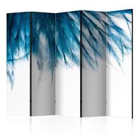 Paravent Blau Weiß B: 225 cm - Blau/Weiß, Basics, Holz/Textil (225/172/3cm) - artgeist