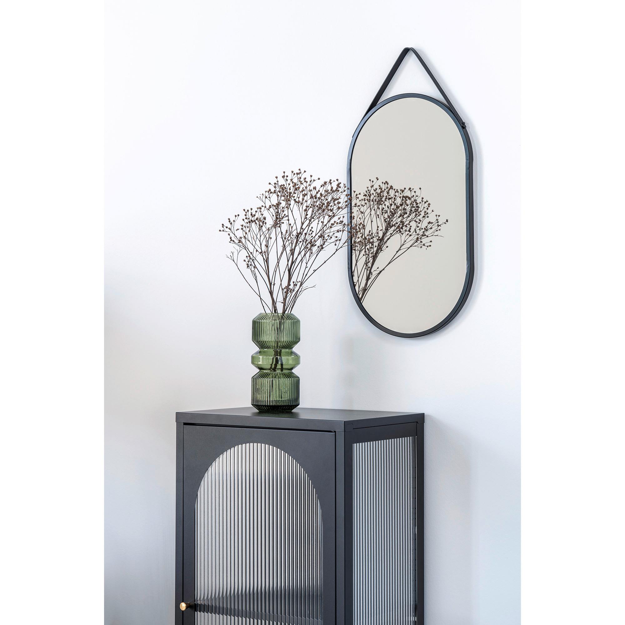 Wandspiegel Trapani Klar Schwarz B: 35 Cm - Klar/Schwarz, Design, Metall (35/60/2cm)