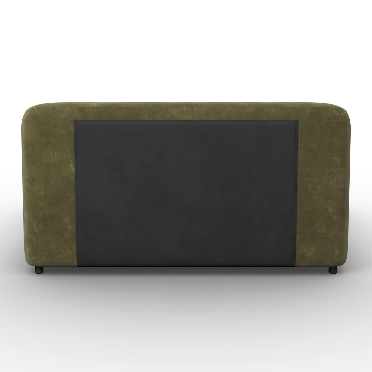 Čalúnená posteľ ANTON 180x200 cm,  tmavozelená - svetlohnedá/čierna, Modern, kov/drevo (180/200cm) - Bessagi Home