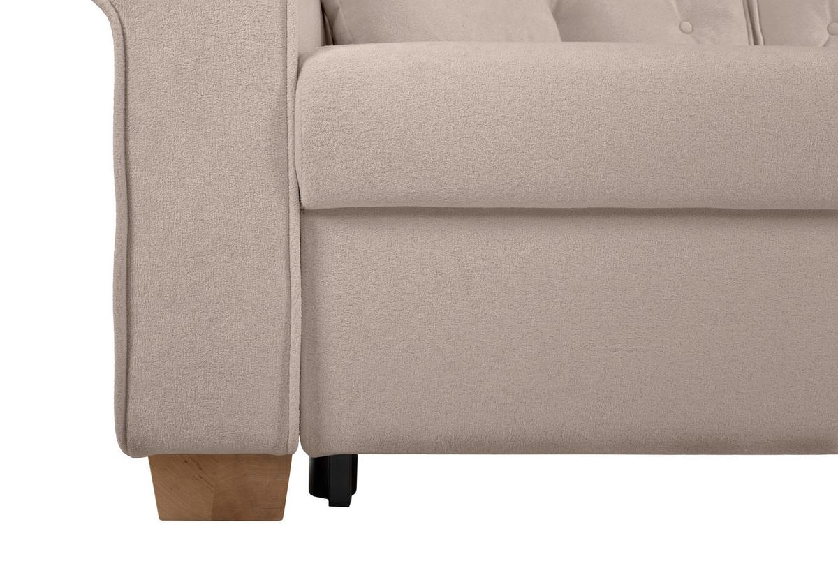 Schlafsofa Arles, Taupe 15 B: 240 Cm - Taupe/Buchefarben, Design, Textil (240/94/98cm) - MID.YOU