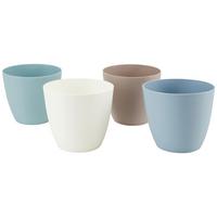 Blumentopf Blumentopf - Taupe/Blau, Basics, Kunststoff (13/13/11,5cm)