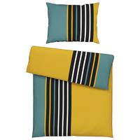 Povlečení Anton, 70x90/140x200cm - zelená/žlutá, Konvenční, textil (140/200cm) - Modern Living