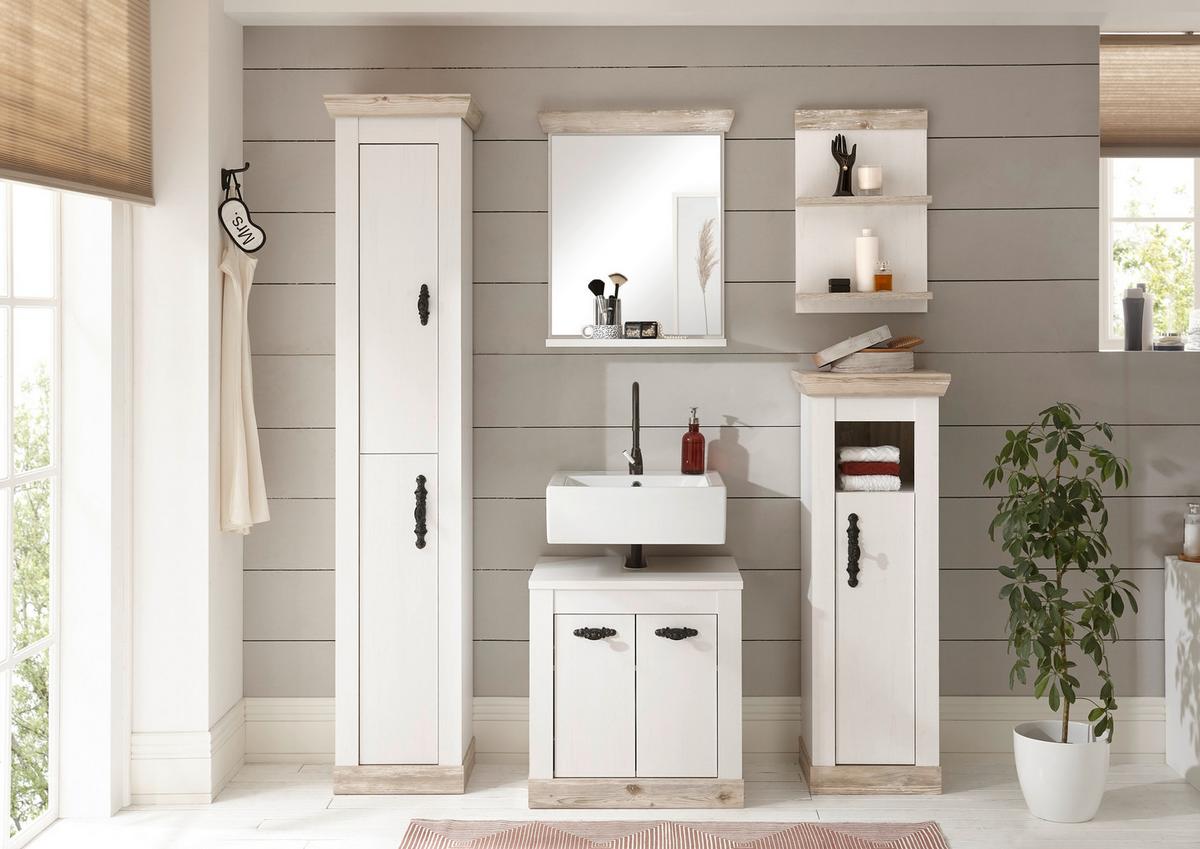 Badezimmer Florenz Pinienfarben B: 184cm - Pinienfarben, Design, Holzwerkstoff (184/200/46cm) - MID.YOU