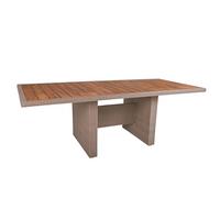 Gartentisch Braga - Schwarz/Braun, Basics, Holz/Kunststoff (220/100/75cm) - Gardenson