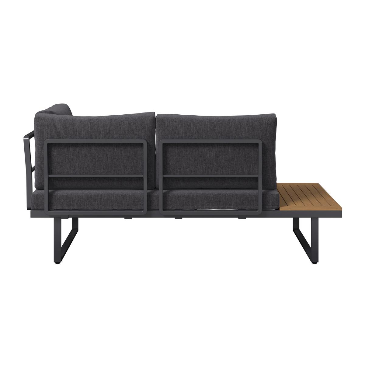 Loungegarnitur Montreal II - Dunkelgrau/Naturfarben, MODERN, Kunststoff/Textil (250/180cm) - Beldano