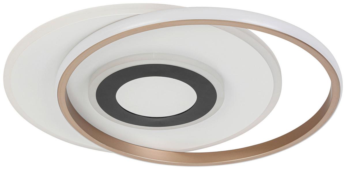 STROPNÍ LED SVÍTIDLO KITKOL - bílá/černá, Moderní, kov/plast (48/40/6cm) - Mömax