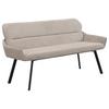 Sitzbank Rico - Taupe/Schwarz, MODERN, Textil/Metall (160/90/62cm) - MID.YOU