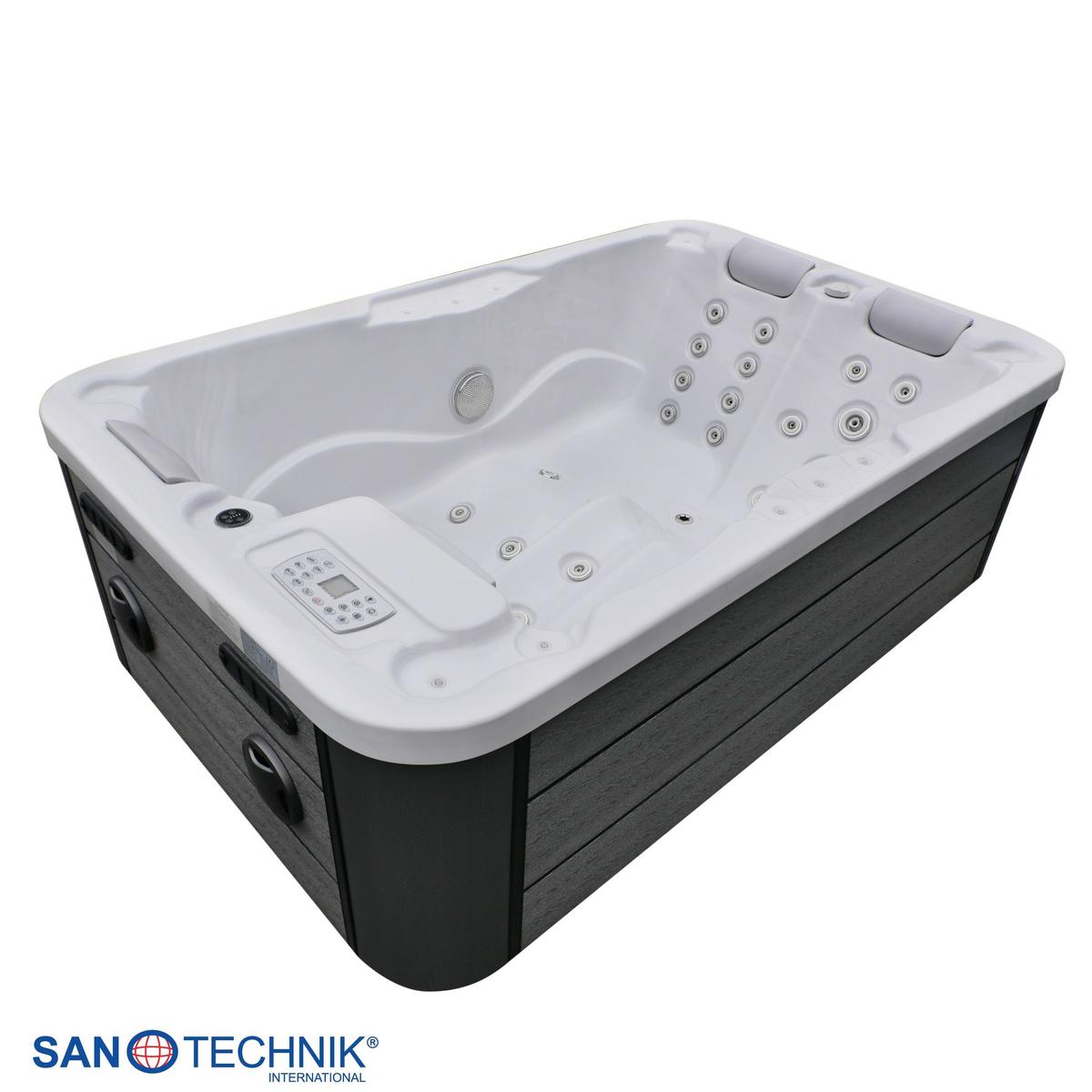 Whirlpool Kunststoff XXL1908 205x130x70 cm - Schwarz/Weiß, Basics, Kunststoff (130/70/205cm)