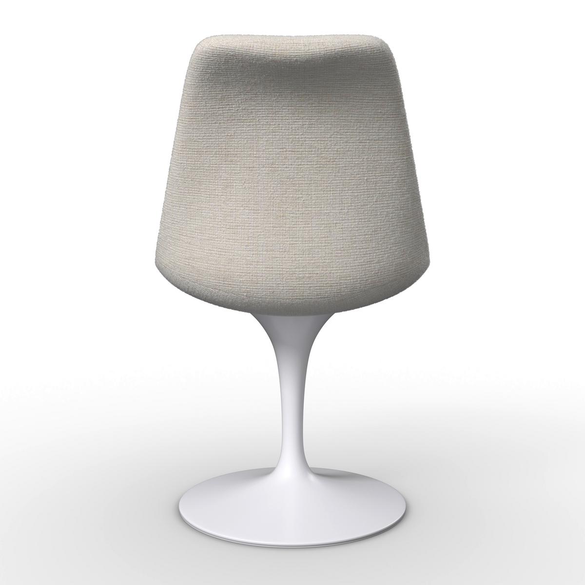 Židle Celia, bílá/béžová - bílá/béžová, Moderní, kov/textil (56/49/83cm) - Bessagi Home