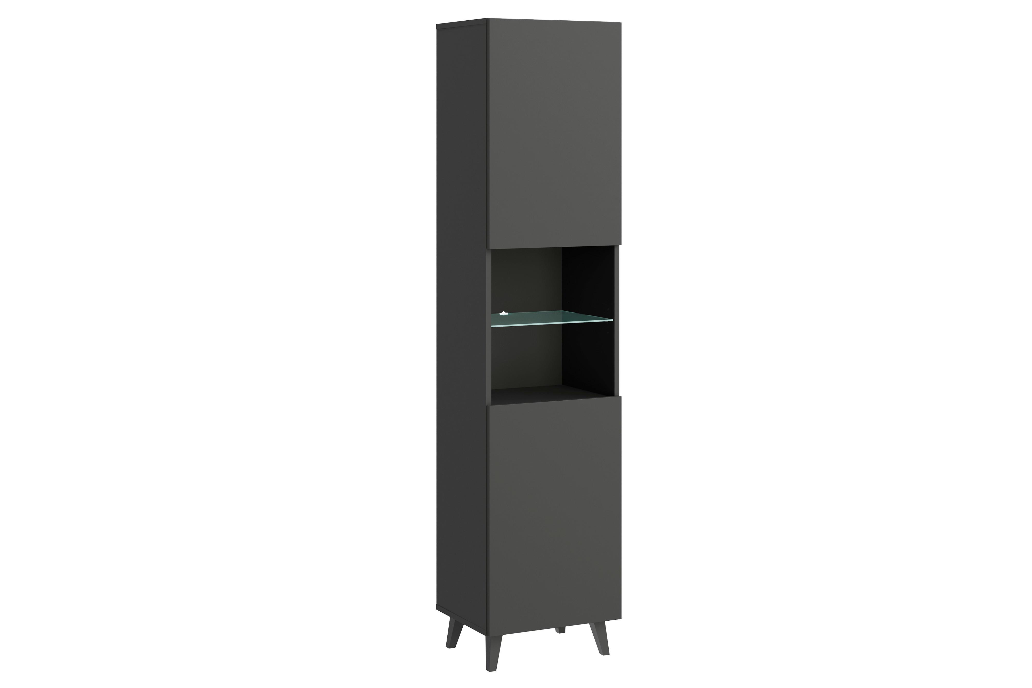 VITRÍNA PHUKET VITRINE 40 - čierna, Design, kompozitné drevo/plast (40/170/31,5cm) - P & B