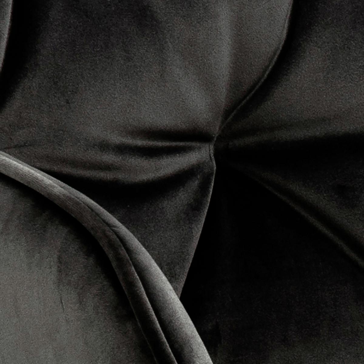 Armlehnstuhl Brooke Samtbezug Grau/braun Gepolstert - Schwarz/Braun, Trend, Textil/Metall (58/83/55cm) - Livetastic
