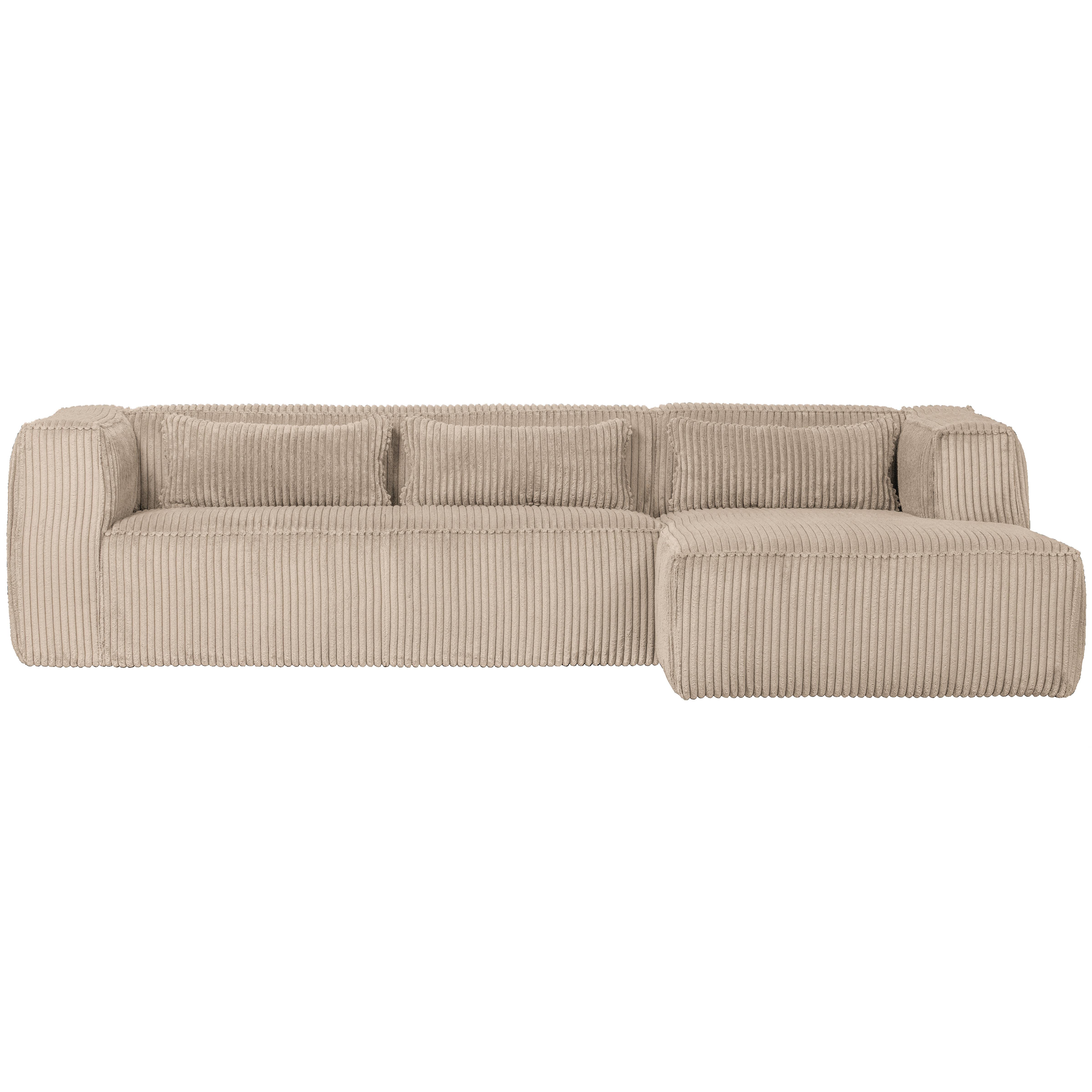 Ecksofa Bean Sandfarben S: 305x175cm - Sandfarben/Schwarz, Design, Textil (305/175cm) - Livetastic