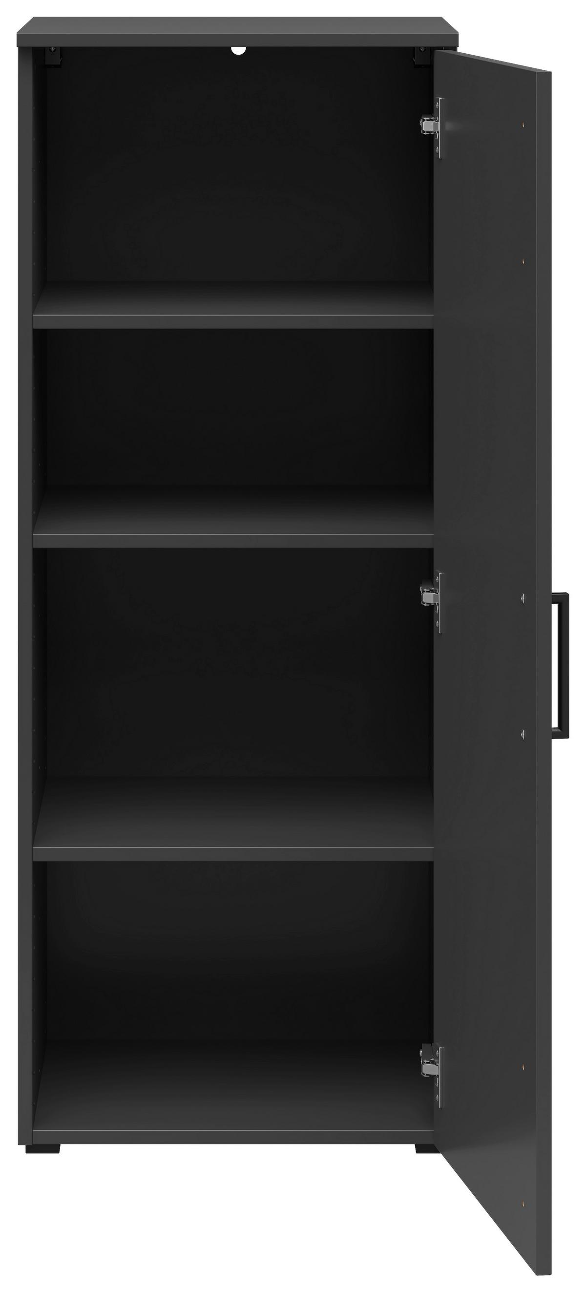 Komoda Cabinet š: 45 cm - čierna/grafitová, Modern, kompozitné drevo/plast (45/115/40cm)