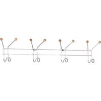 Fali Fogas Karl - krómszínű, Basics, fa/fém (60/12/5cm) - Xora