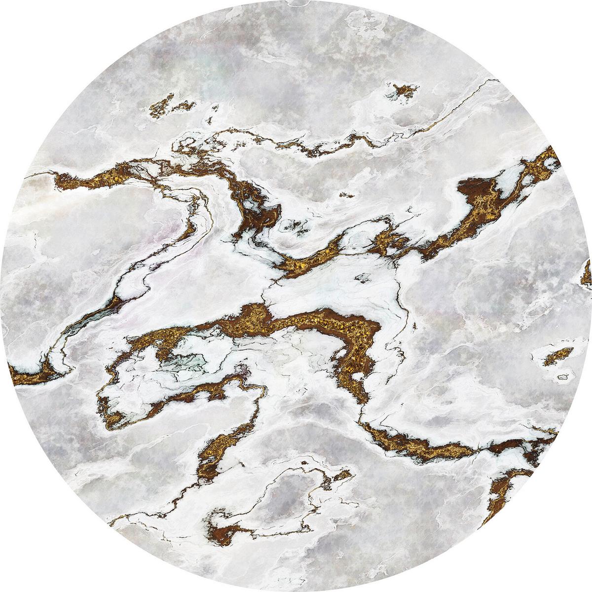 Fototapete D1-048 Marble Vibe - Goldfarben/Weiß, Trend (125cm)