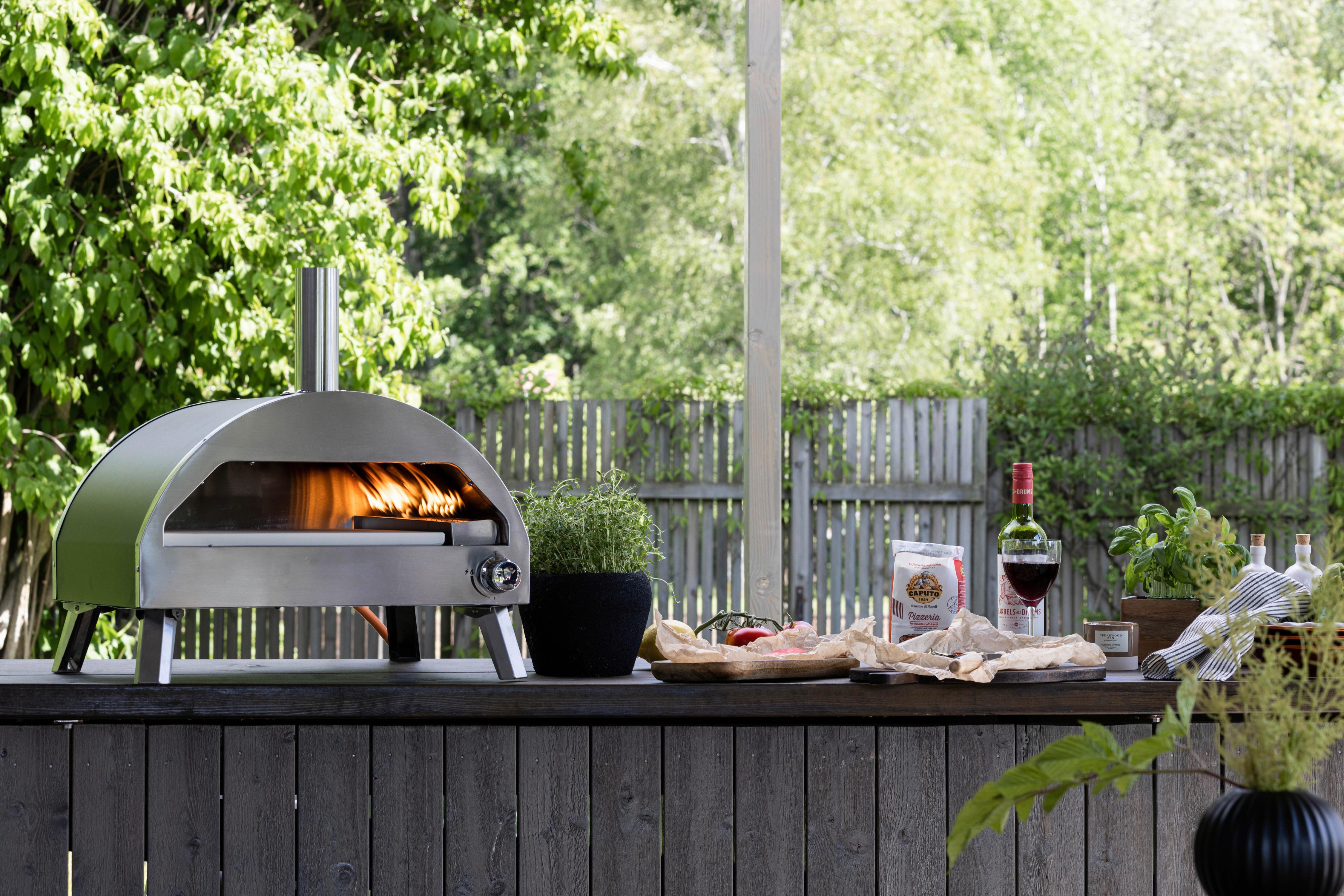 Pizzaofen Kerang - Silberfarben, KONVENTIONELL, Metall (56,3/56,5/54cm) - Gardenson