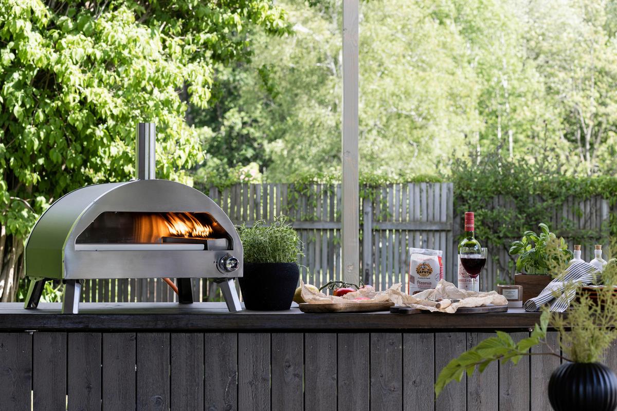 Pizzaofen Kerang Silberfarben - Silberfarben, KONVENTIONELL, Metall (56,3/56,5/54cm) - Gardenson