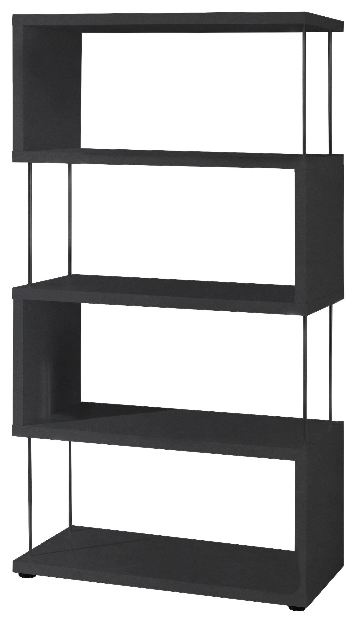 STOJACÍ REGÁL STICKS - černá, Moderní, kompozitní dřevo/plast (66/126/33cm) - Mömax