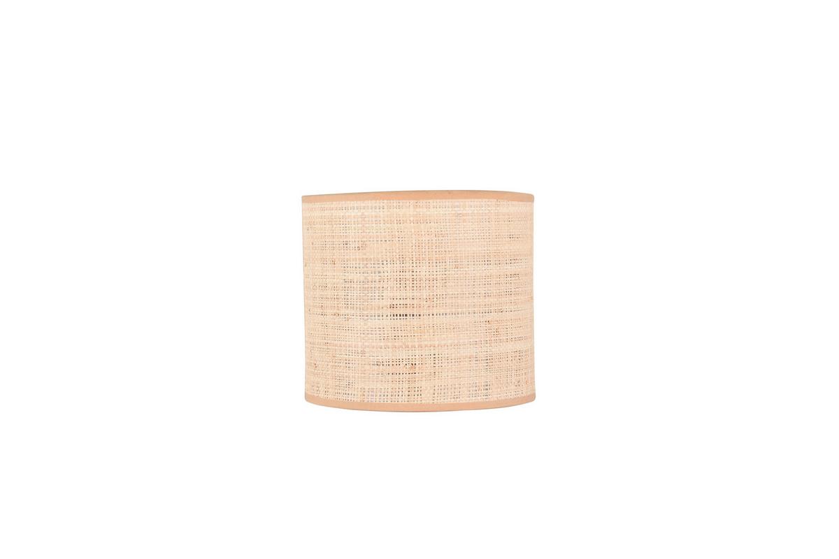 Wandleuchte Aimee Naturfarben Schwarz B: 20,5 cm - Schwarz/Naturfarben, Natur, Textil/Metall (23/20,5/12cm)