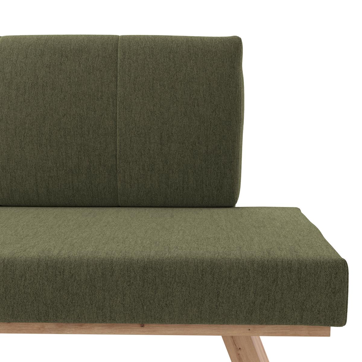 Eckbank Emma Ii - Eichefarben/Grün, KONVENTIONELL, Holzwerkstoff/Textil (150/185cm)