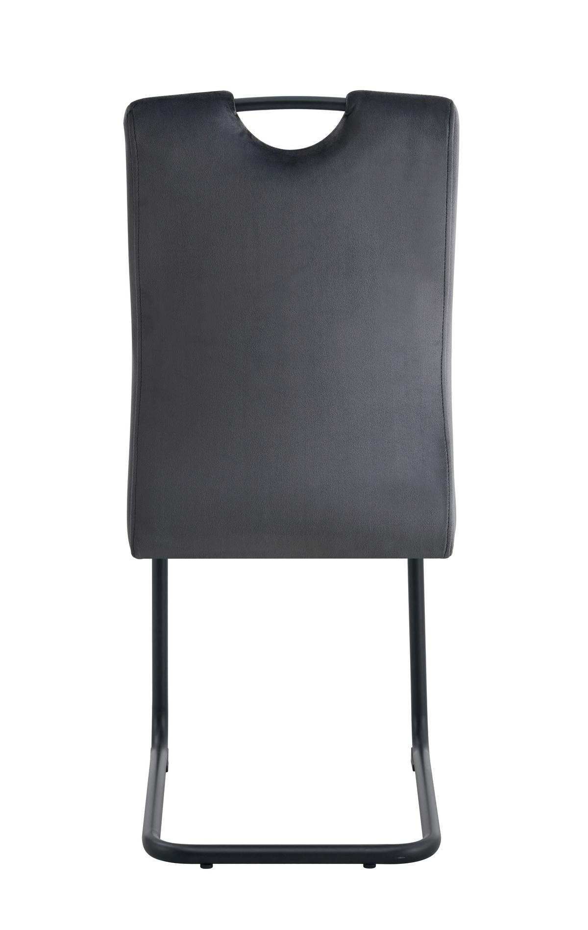 Schwingstuhl-Set Lisa Anthrazit B: 43 cm - Anthrazit/Schwarz, MODERN, Textil/Metall (43/98/61cm) - MID.YOU