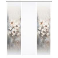 Flächenvorhang Aristea 3er Set - Hellgrau/Naturfarben, Natur, Textil (60/245cm)