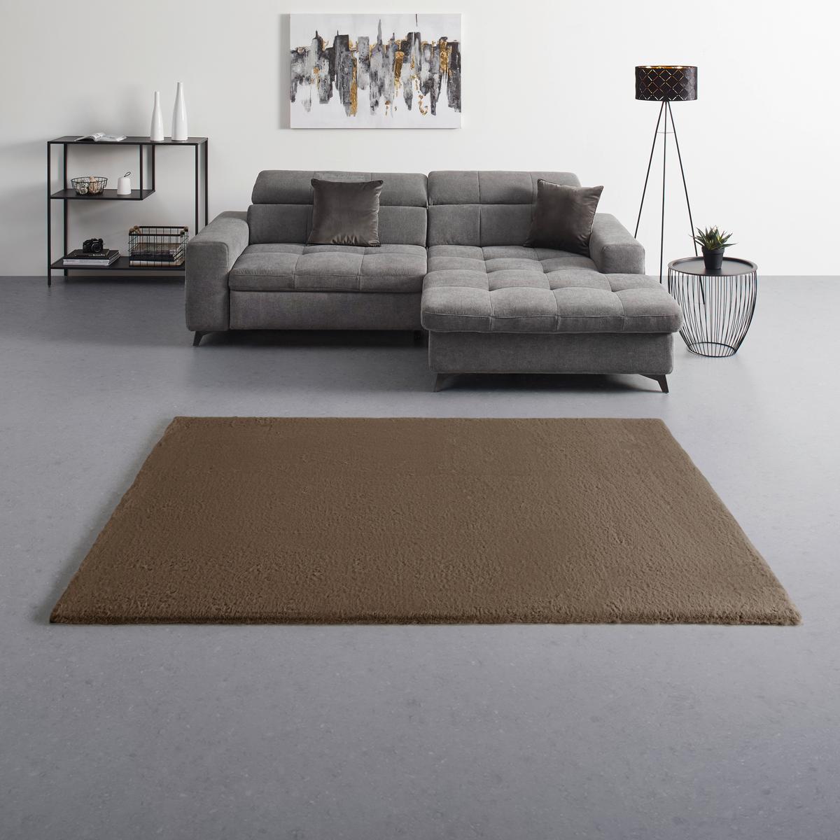UMĚLÁ KOŽEŠINA CAROLINE 3 - tmavě hnědá/hnědá, Konvenční, textil (160/220cm) - Mömax