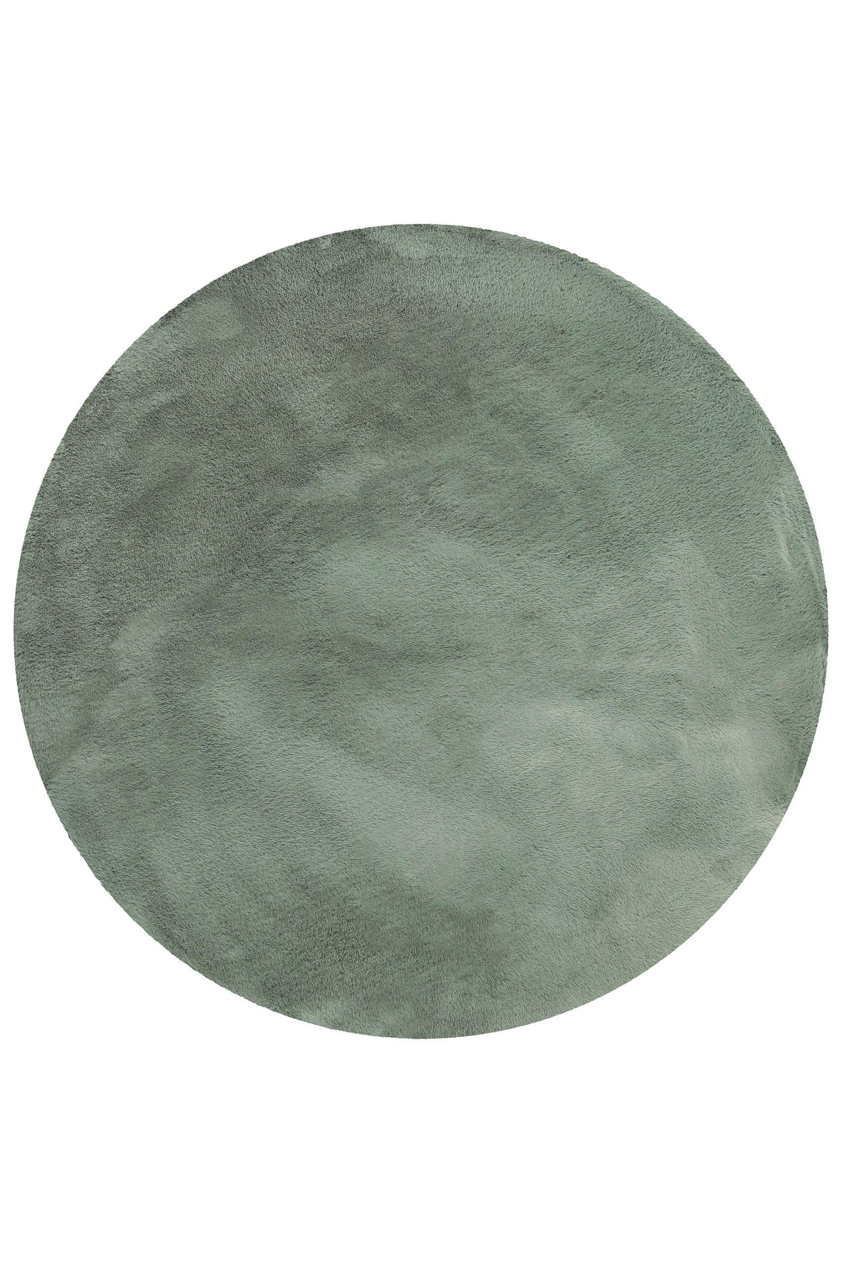 Hochflorteppich Grün, Ø: Ca. 100 Cm - Salbeigrün, KONVENTIONELL, Textil (100/100cm) - Esprit