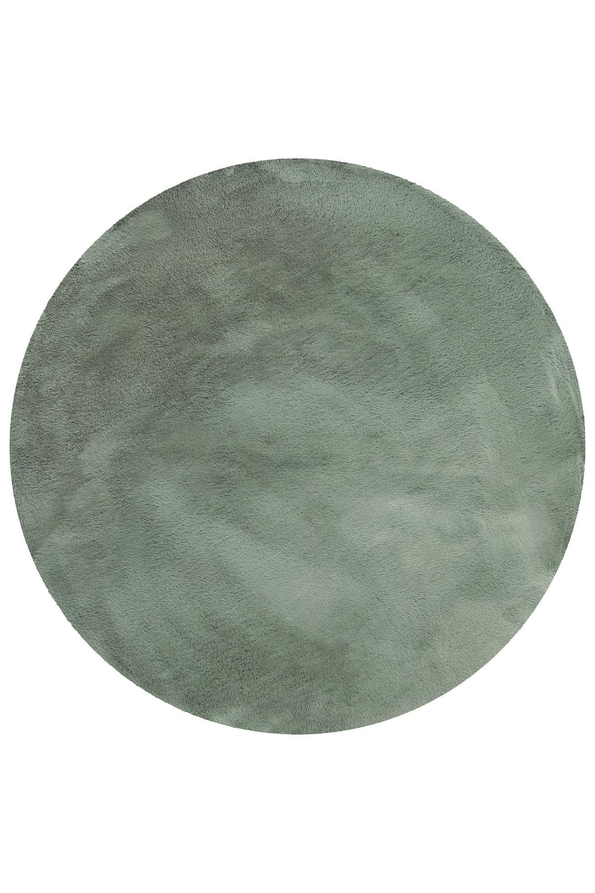 Hochflorteppich Grün, Ø: Ca. 100 Cm - Salbeigrün, KONVENTIONELL, Textil (100/100cm) - Esprit