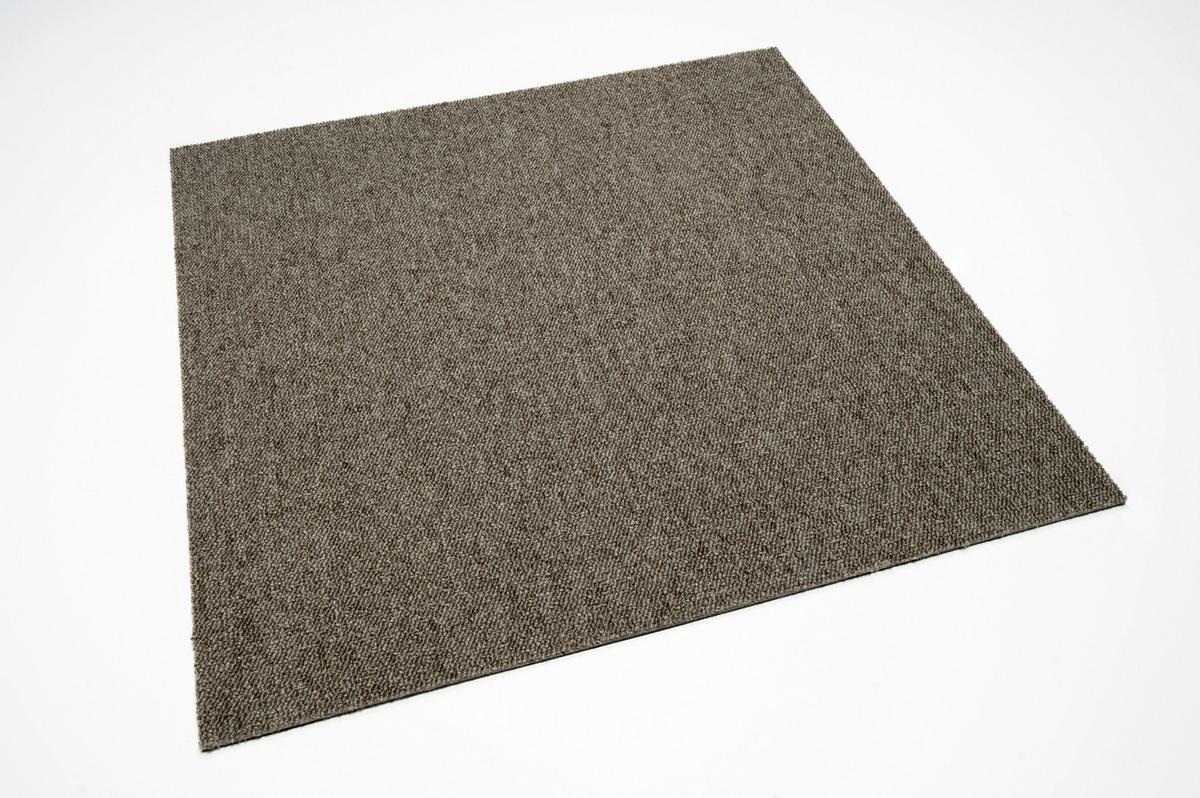 Teppichfliese Graubraun Mustang 50x50 cm Florhöhe 3 mm - Graubraun, Basics, Textil (50/50cm)