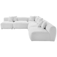 Ecksofa Bloom - Weiß, Trend, Textil (300/315cm) - Livetastic